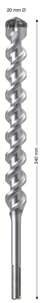DIAGER 166D20L0340 ULTIMAX DRILL BIT SDS MAX 166  20MM X 340MM